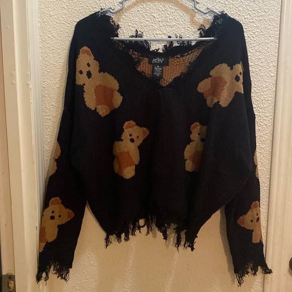 just Polly Sweaters - Just Polly teddy bear sweater size M